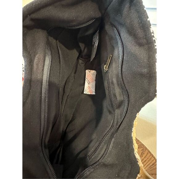 Black and Tan Geometric Crossbody Bag - Picture 3 of 3